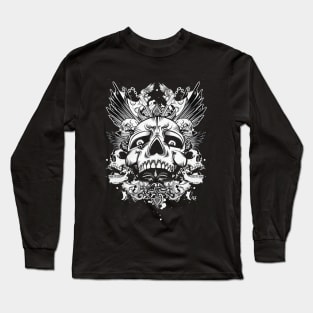 The Three Head of Skull Long Sleeve T-Shirt